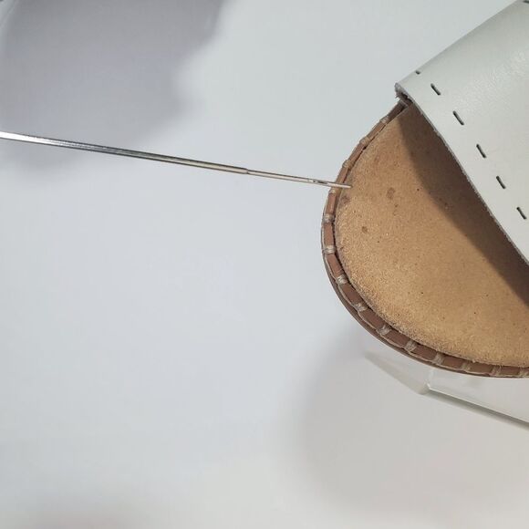 Pikolinos Women's Sandals US 7.5 EU 38 White Brown Leather Ankle Strap Low Heel - Picture 7 of 10